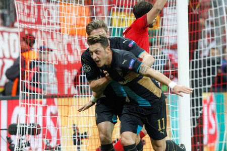 Arsenal players at the top of three performance tables